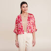 Kimono imprimé rose fushia femme