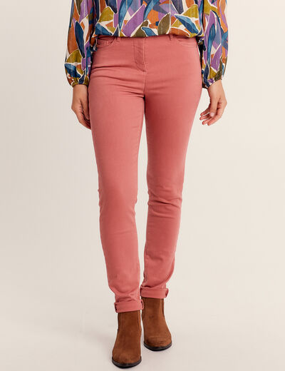 Jean magique ajusté taille standard rose femme