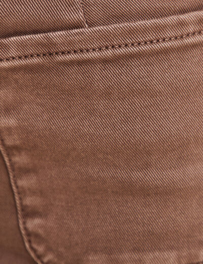 Pantalon large ceinturé 7/8ème bordeaux femme