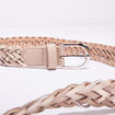 Ceinture tressée irisée beige femme