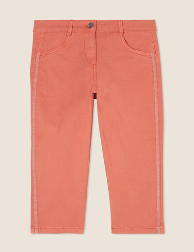 Pantacourt ajusté taille basse vieux rose femme
