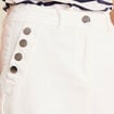 Jupe longue droite en jean blanc femme