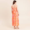 Robe longue &eacute;vas&eacute;e &agrave; fines bretelles orange femme