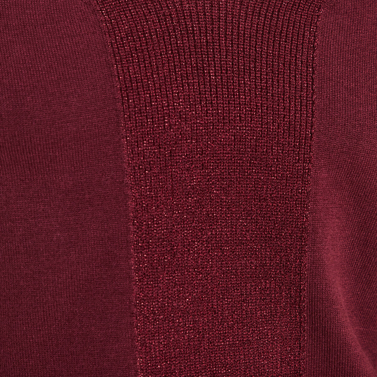 Pull manches longues bordeaux femme