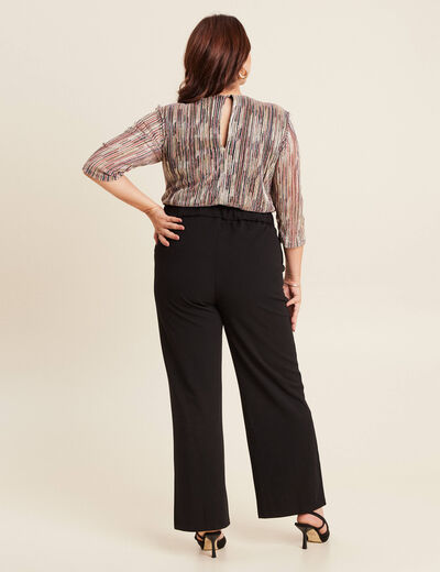 Combinaison pantalon pailletée rose femme