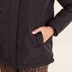 Parka doubl&eacute;e avec capuche noir femme