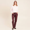 Pull col montant doux rose clair femme