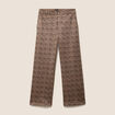 Pantalon large marron femme
