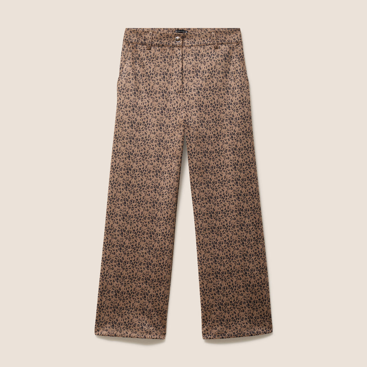 Pantalon large marron femme