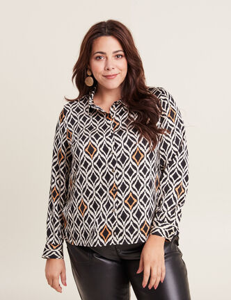 Chemise manches longues blanc femme