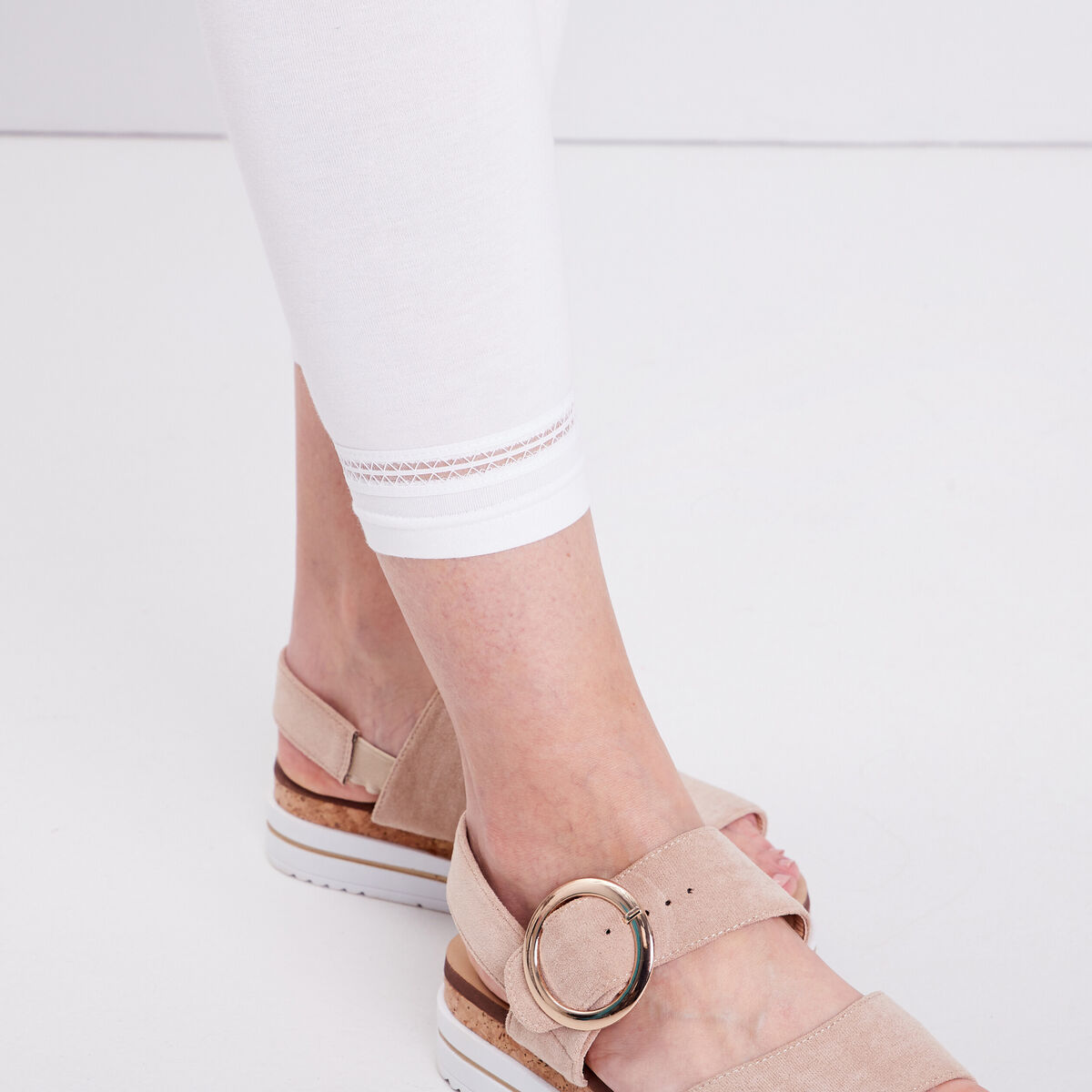 Legging taille standard blanc femme
