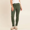 Jean magique L'Unique coupe ajust&eacute;e vert bouteille femme