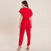 Combinaison pantalon droite rouge femme
