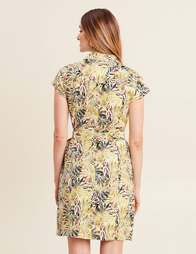 Robe droite zippée vert femme