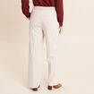 Pantalon taille haute en velours sable femme
