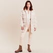 Manteau fausse fourrure ivoire femme
