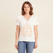 Top col tunisien ecru femme