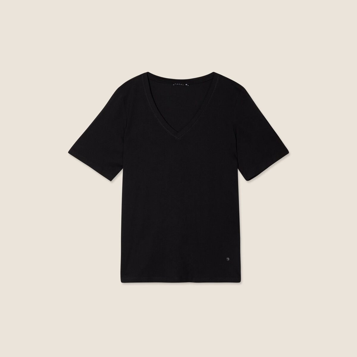T-shirt manches courtes noir femme