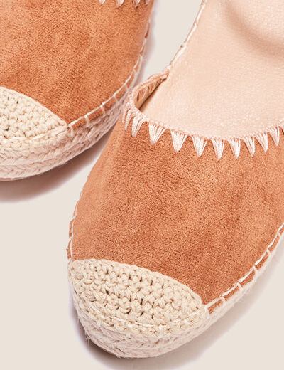 Espadrilles compensées marron femme
