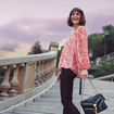 Blouse manches longues rose fushia femme