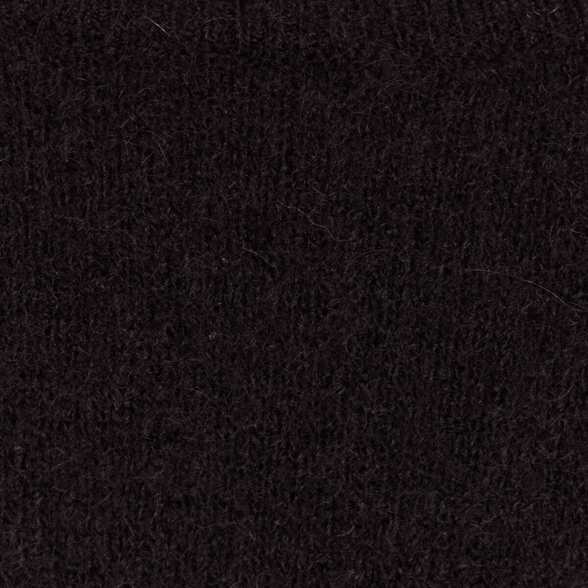 Pull col rond manches longues noir femme