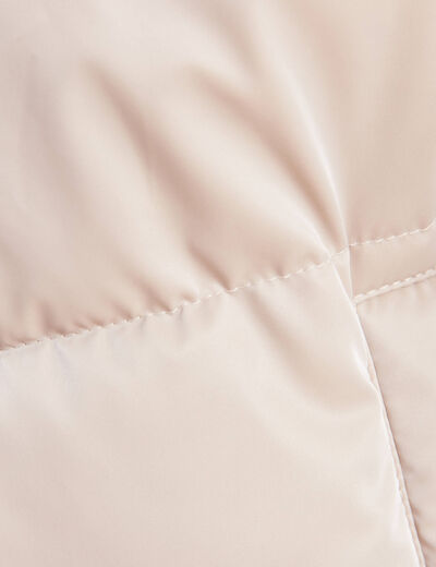 Doudoune à capuche beige femme