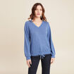 Sweat manches longues bleu ciel femme
