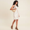 Robe droite en jean beige femme