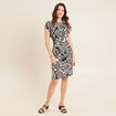 Robe courte ajustée noir femme
