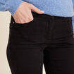 Jean droit taille basculée noir femme