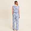 Combinaison pantalon droite bleu femme