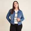 Blouson en jean denim double stone femme