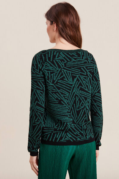 Pull manches longues bleu ciel femme