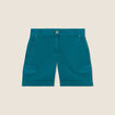 Short ajust&eacute; &agrave; rabats vert femme
