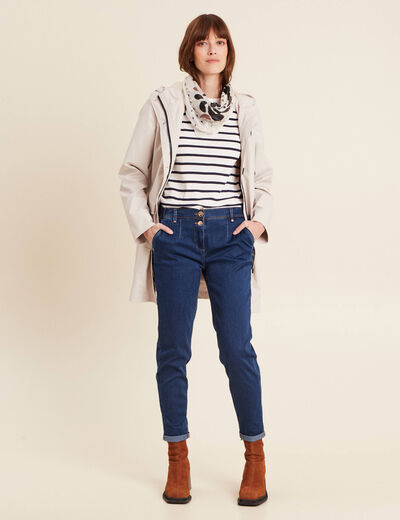 Jean chino 7/8ème denim stone femme