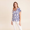 T-shirt manches courtes bleu femme