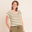 T-shirt manches courtes vert femme