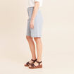 Bermuda casual taille haute bleu femme
