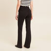 Pantalon bootcut à pont noir femme