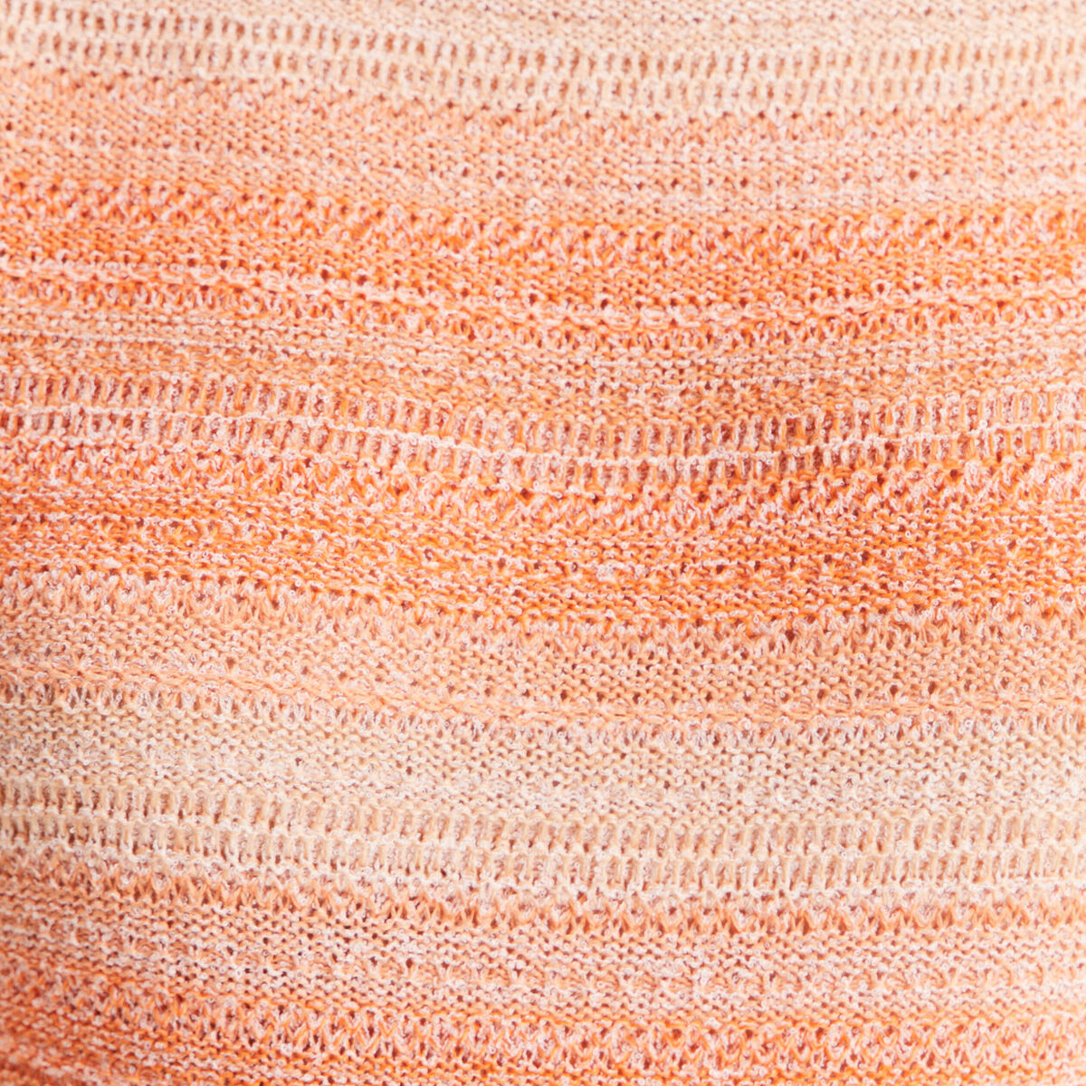 Pull col v manches courtes orange fluo femme