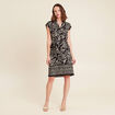 Robe droite courte sans manches noir femme