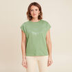 T-shirt manches courtes vert femme