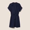 Robe fluide manches courtes bleu marine femme