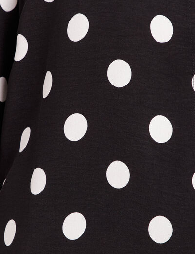 Chemise fluide manches longues noir femme