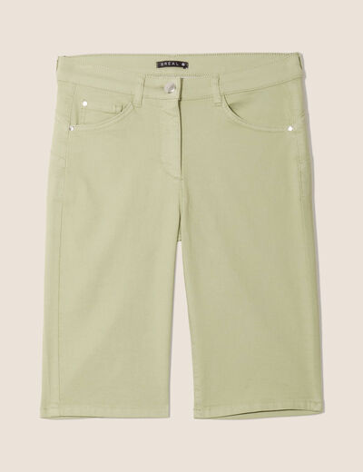Bermuda magique le Léger vert olive femme