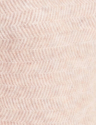 Pull droit col rond manches longues creme femme