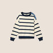 Pull avec d&eacute;tails de boutons bleu femme