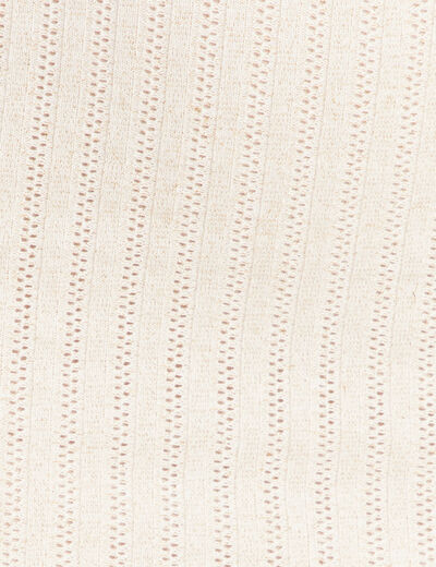 Jupe tricot longue tube ecru femme