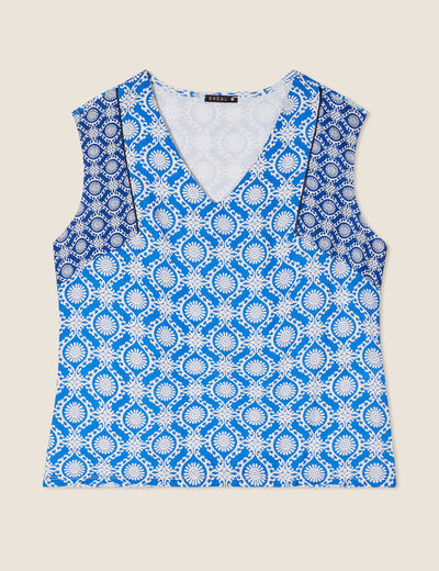 Débardeur sans manches bleu femme