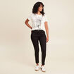 Pantalon léger taille standard 7/8ème noir femme